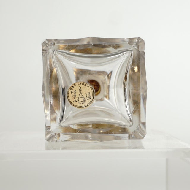 Metal Mid 19th Century Antique Baccarat French Cut Crystal Perfume Box, Casket For Sale - Image 7 of 12