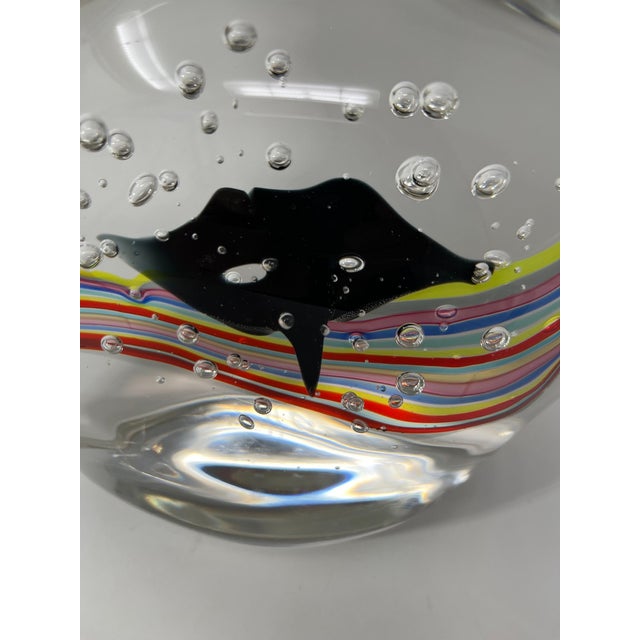 Neoclassical Venetian Mask Murano Glass Block For Sale - Image 3 of 6