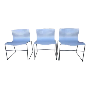 Massimo Vignelli Vintage Handkerchief Chairs for Knoll in Gray - Set of 3