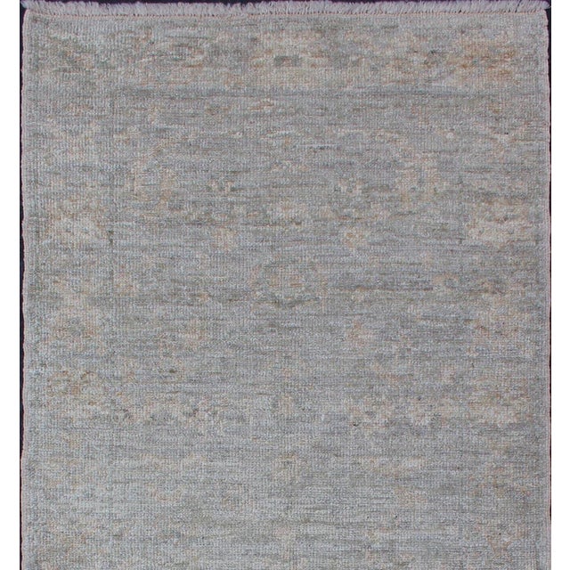 Celadon Keivan Woven Arts Turkish Angora Oushak Rug 2'10" X6'7" For Sale - Image 8 of 10