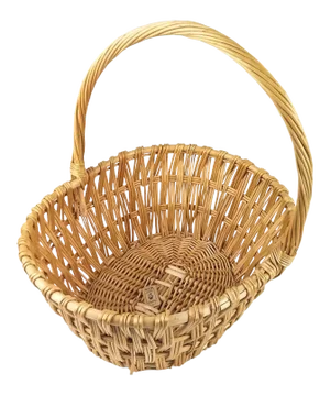 Vintage Hand Woven Basket Spain