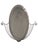 French Art Deco Hand Wrought Nickeled Iron Oval Mirror W/ Linear & Scroll Detail For Sale - Image 12 of 16