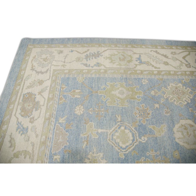 Modern Turkish Oushak Rug 10'7" x 14'8" For Sale - Image 4 of 7