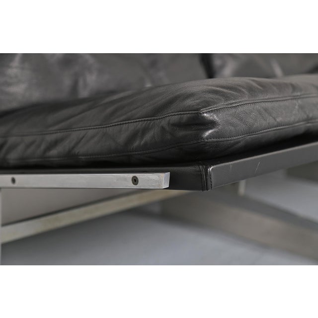 1960s Vintage Leather Sofa and Bo-561 Chair by Preben Fabricius & Jørgen Kastholm, 1960s, Set of 2 For Sale - Image 5 of 18