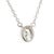 Modern Oval .22ctw Diamond Bezel Pendant Necklace, 10k White Gold, Length 18.5 In For Sale - Image 3 of 5