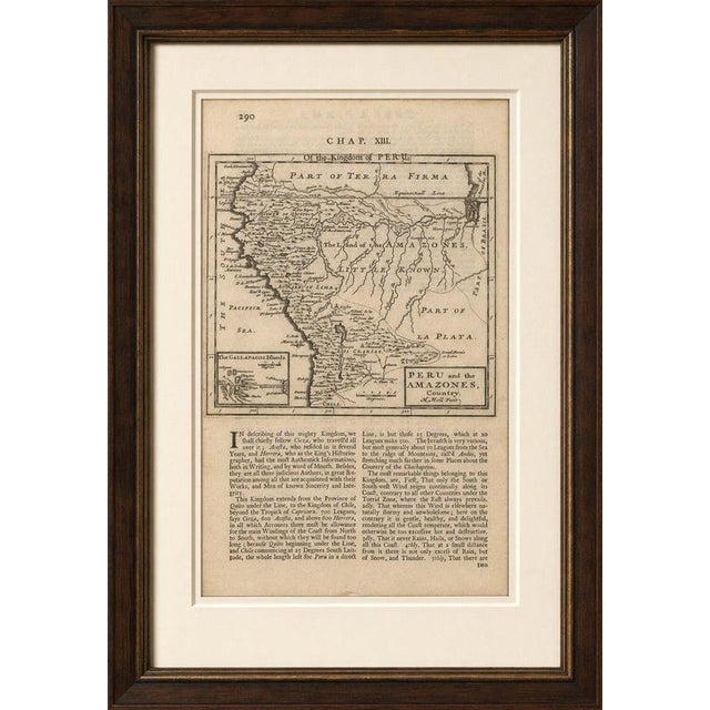 Antique Map of Peru and the Amazon by Herman Moll with Galapagos, c.1709 : A rare original antique copperplate engraved...