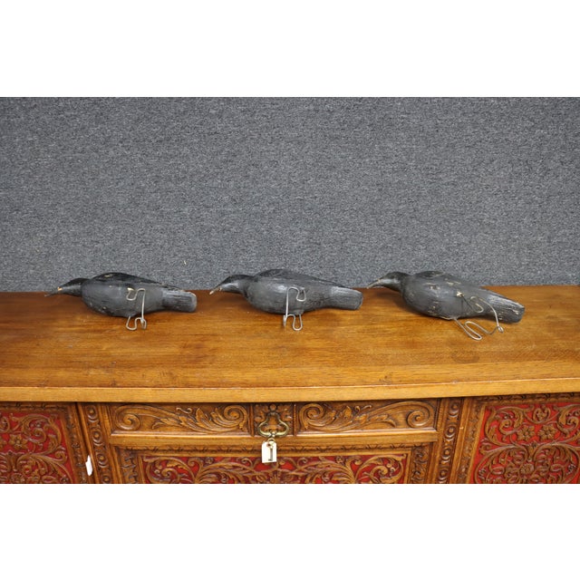 Folk Art Crow Decoys – Set of Three For Sale - Image 17 of 18