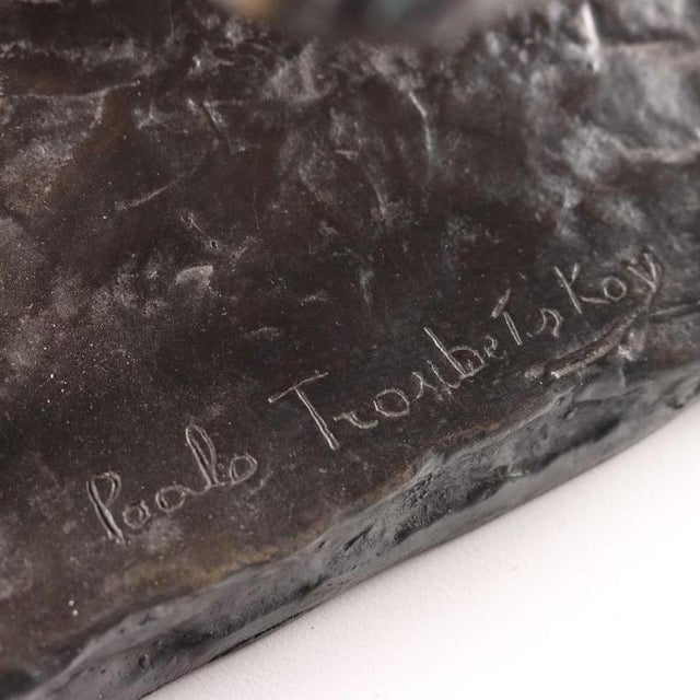 Metal Berber on Horseback by Paolo Petrovitch Troubetzkoy For Sale - Image 7 of 10