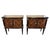 Mid-Century Modern Italian Art Deco Nightstands in Walnut with Glass Top, 1950s, Set of 2 For Sale - Image 10 of 10