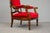 Antique Mahogany Armchair in Red, 1800s For Sale - Image 10 of 17