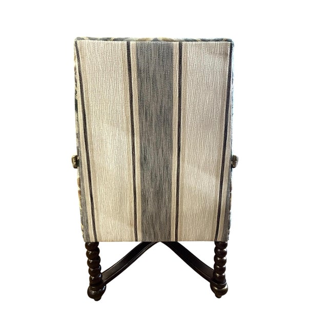 Slate Gray Vintage Spanish Colonial Revival/Monterrey Style Armchair For Sale - Image 8 of 12