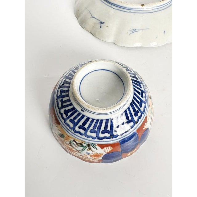 19th Century Japanese Plate and Bowl Set, Set of 2 For Sale - Image 9 of 17