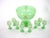 French Green Opaline Baccarat Crystal Engraved & Gilt Napoleon III Punch Bowl For Sale - Image 10 of 10