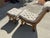 1950s Mid-Century Japanese Showa Era "Obi" Slipper Chair & Ottoman - 2 Piece Set For Sale - Image 5 of 15
