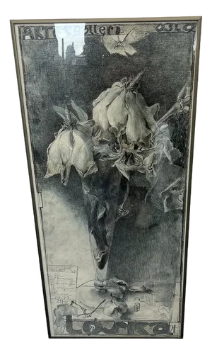 Horst Janssen, Flowers, 1981, Art Print