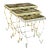 Vintage Hollywood Regency Monkey Mosaic Stacking Nesting Tables – Set of Three For Sale