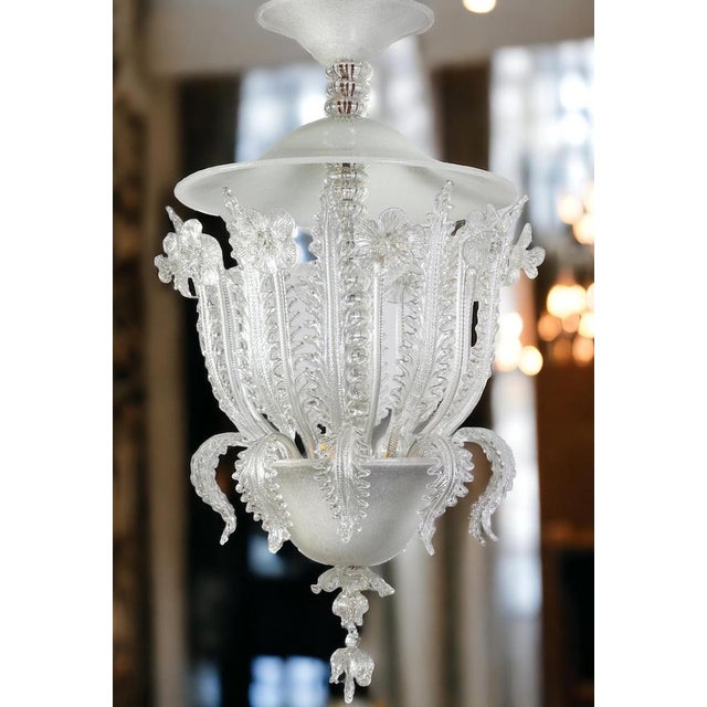 Art Deco Murano Glass Chandelier attributed to Ercole Barovier, 1930s For Sale - Image 4 of 17