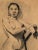 Finely rendered charcoal nude drawing of a beautiful Black woman. This portrait speaks. Signed by the artist, Peter...