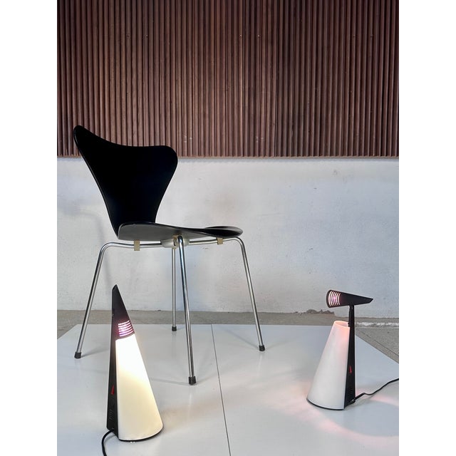Black Iota Table Lamps by Hikaru Mori for Nemo, Italy, 1990s, Set of 2 For Sale - Image 8 of 18