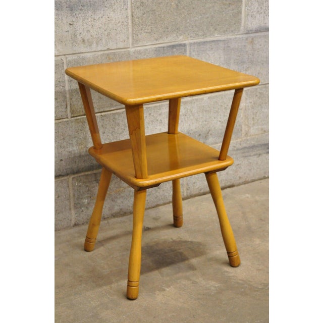 Vintage American Colonial 3 Piece Maple Wood Coffee Table End Table Set