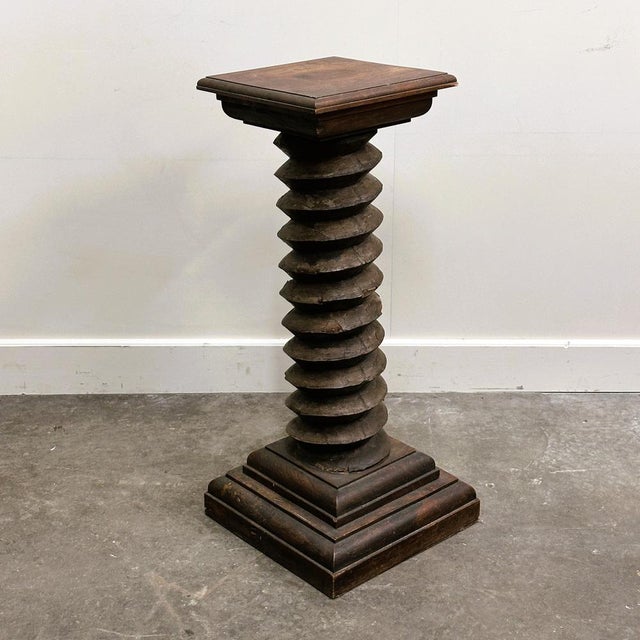 French Antique Wooden Pressoir Press Screw Column For Sale - Image 4 of 11
