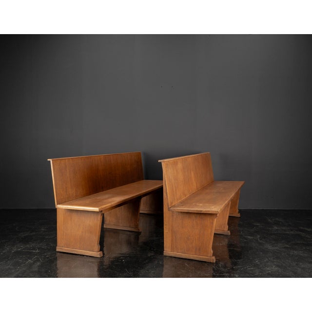 Bauhaus Vintage Oak Bench, 1960s For Sale - Image 3 of 18
