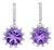 Natural Amethyst 6.06cts & Diamond 0.41cts Earring in 14k Gold For Sale
