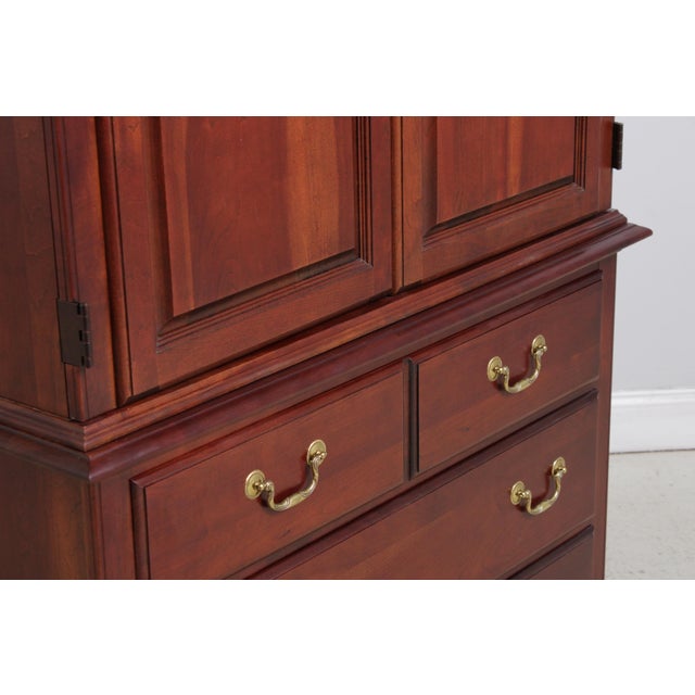 Pennsylvania House Cherry Bedroom Armoire Cabinet For Sale - Image 12 of 15