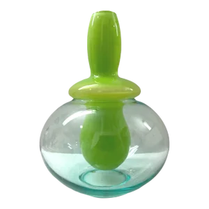 1990s Vintage Postmodern Ikea Sweden Gullaskruf Glasatelje Glass Bulb Vase