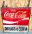 1960s Coca-Cola Trade Sign 'Drugs & Soda' From WPB, Florida Clematis Street For Sale - Image 4 of 12