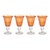 2020s Antibes 4-Piece Set Wine Glasses, Orange For Sale - Image 5 of 5