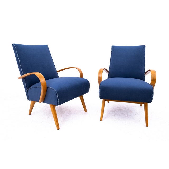20th Century Armchairs by J. Halabala, Czechoslovakia., 1940s, Set of 2, in Very Good conditions. Designed 1920 to 1949