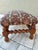 Late 19th Century Antique 19th Century Bobbin Leg Upholstered Wood Footstool For Sale - Image 5 of 12