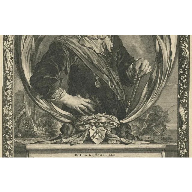 Jan de Visscher, Vice Admiral Abraham van der Hulst Dutch Naval Hero, 1666 For Sale - Image 3 of 10