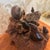 Gorgeous vintage 7 variegated wood carved quails on a large piece of burl wood. Wood has a variety of different shades and...