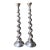 Vintage Spiral Aluminum Candle Holders - A Pair For Sale