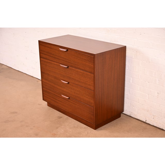 An exceptional Mid-Century Modern dresser or chest of drawers By Harvey Probber USA, 1960s Gorgeous mahogany, with...