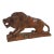 Early 20th French Carved Walnut Wood Lion For Sale