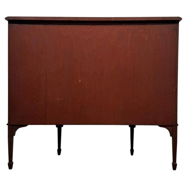 Brown Early 20th Century English Edwardian Inlaid Mahogany Display Cabinet Vitrine For Sale - Image 8 of 11