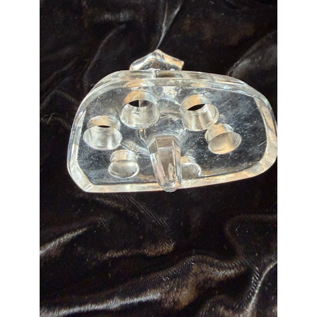 Transparent Lalique Frosted Dove Crystal Sculptural Vase For Sale - Image 8 of 12