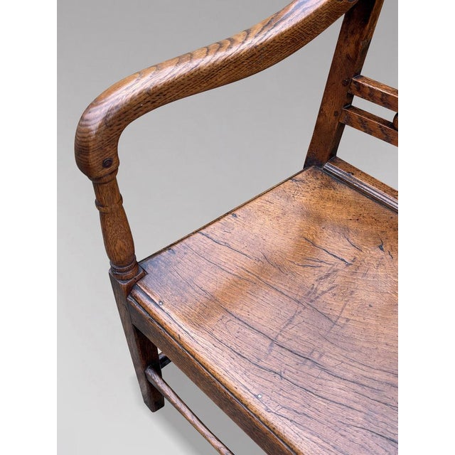 Antique George III Country House Chair in Elm, 1790 For Sale - Image 10 of 12