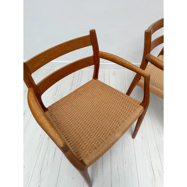 Vintage Danish Teak Dining Armchairs Model 67 by Niels Otto Møller from J.L. Møllers, 1960s For Sale - Image 6 of 12