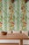 Tomato Vine Stripe Grasscloth Wallpaper by House Party | Garden Green | 6 Yards For Sale In Charlotte - Image 6 of 12