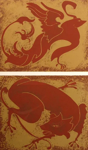 Marcia Mancheski "Beast Banter II" Hand Signed Serigraph Art Print Unframed