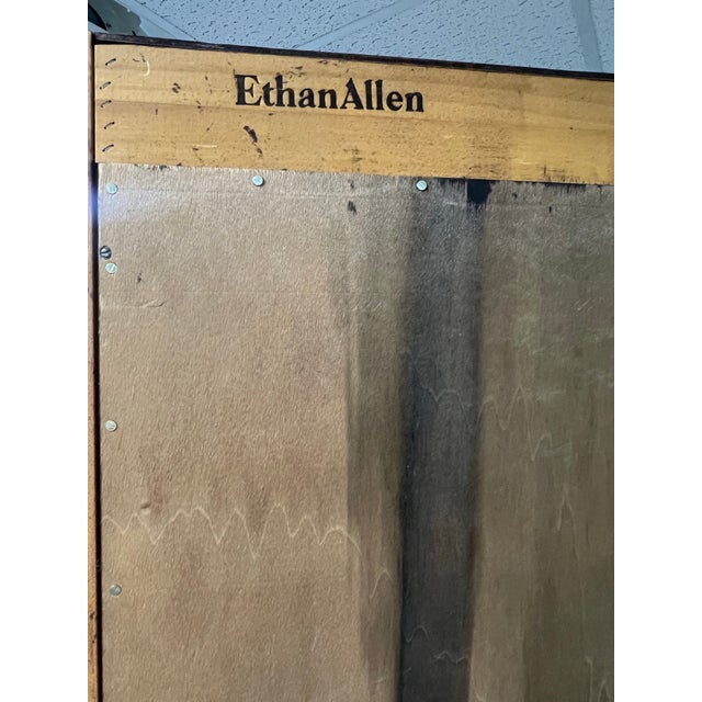 Brown Ethan Allen Country Craftsman Pine Bookcase For Sale - Image 8 of 9