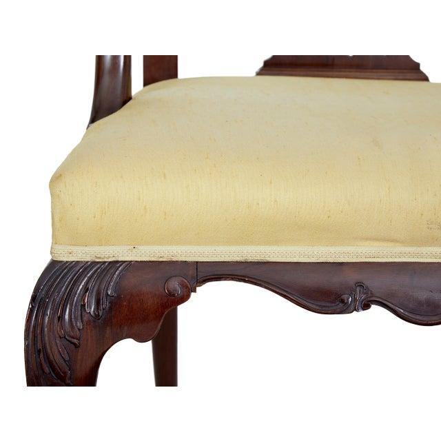 Late 19th Century Set of 19th Century Chippendale Design Mahogany Armchairs, 1890 For Sale - Image 5 of 10