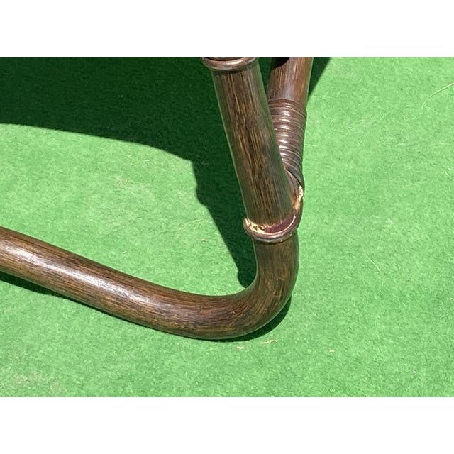 Set of Bamboo Lounge Chairs with Skai Leather For Sale - Image 12 of 14