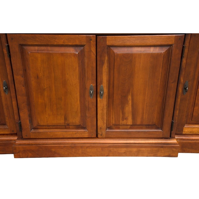 1990s Lexington Bob Timberlake Solid Cherry China Hutch & Base For Sale - Image 11 of 17