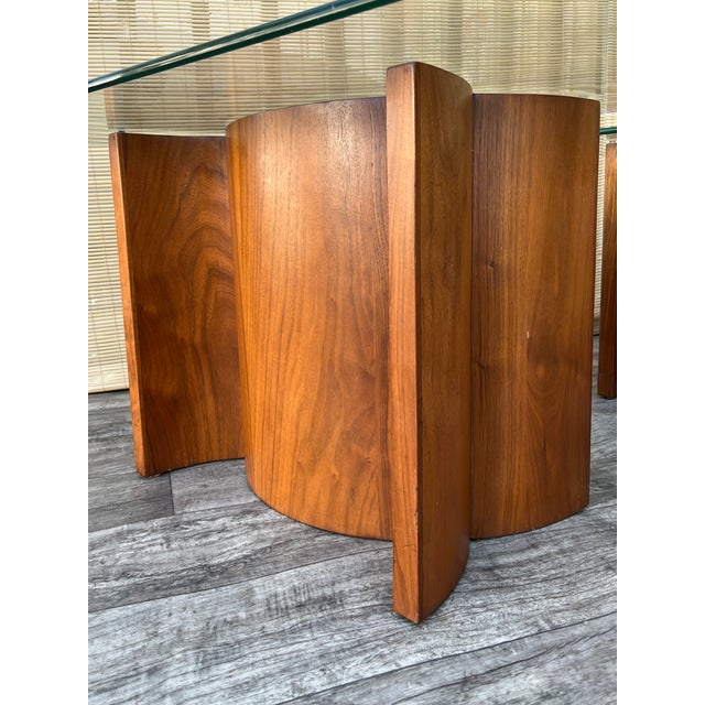Mid- Century Modern Scandinavian-Style Bent Wood Side Tables With Glass Tops. Circa 1960s For Sale - Image 9 of 18