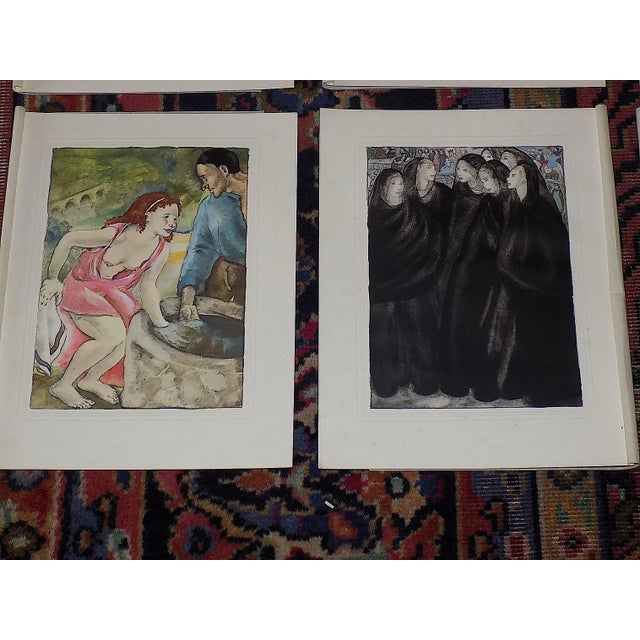 Vintage French Limited Edition Hand Colored Mariette Lydis Engravings - Set of 9 For Sale In Cincinnati - Image 6 of 10